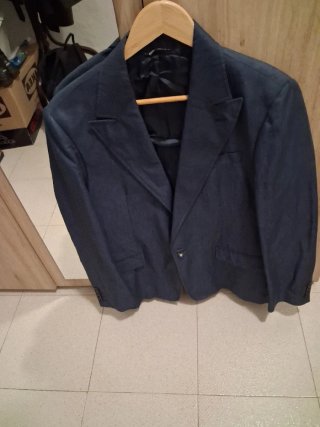 Chaqueta de traje azul hombre