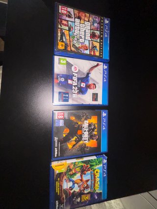 Pack 4 Juegos PS4: GTA V, FIFA 23, COD, Crash