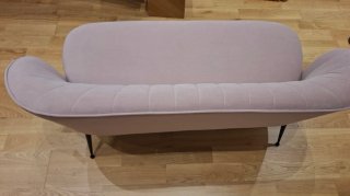 Sofá Rosa 2 Plazas Terciopelo