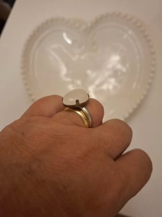 Anello pietra quarzo naturale rosa