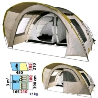 Tienda de campaña familiar grande. Quechua t6.2
