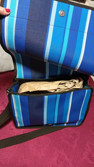 Borsa mare Brandina XXL righe blu