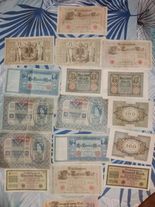 Lote 17 Billetes Antiguos Principio siglo XX .