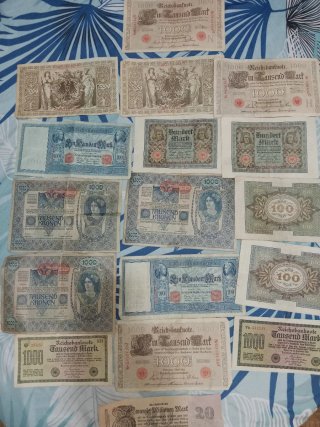 Lote 17 Billetes Antiguos Principio siglo XX .