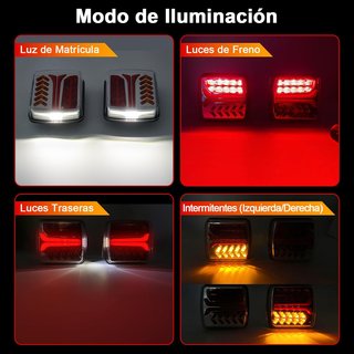 FXLPOWER Luces Remolque LED Inalámbricas 12-24V