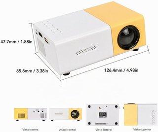 VBESTLIFE Mini Proyector 1080p Portátil HDMI