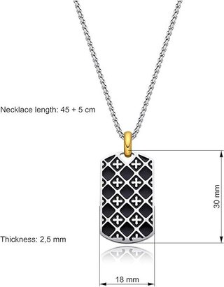 Collana uomo Dada Gioielli placca rombi in argento