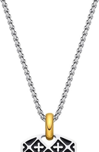 Collana uomo Dada Gioielli placca rombi in argento