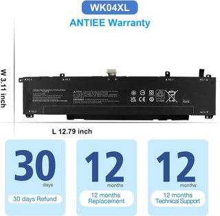 ANTIEE WK04XL Batería 70Wh 15.4V HP Omen 16