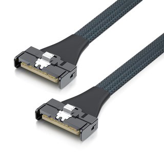 H!FIBER.COM Cable MCIO Gen5 0.8m SFF‑TA‑1016 74Pin