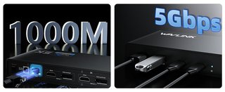 WAVLINK WL-UG69PD6 Estación acoplamiento HDMI DP