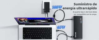 WAVLINK WL-UG69PD6 Estación acoplamiento HDMI DP