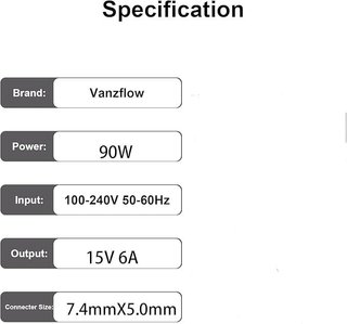 Vanzflow Cargador 90W Microsoft Surface Pro 4-8