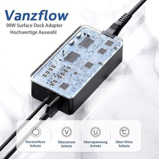 Vanzflow Cargador 90W Microsoft Surface Pro 4-8