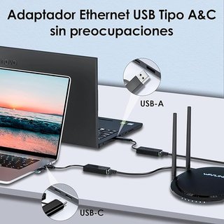 WAVLINK Adaptador USB-A-C a Ethernet 2.5G USB LAN
