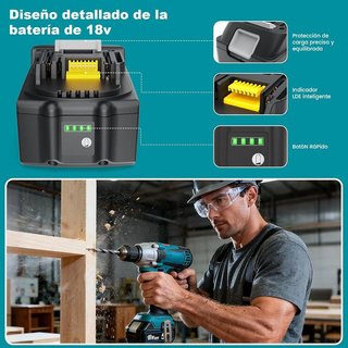 MoeuGreenBattX Batería Makita 18V 5000mAh BL1850B