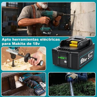 MoeuGreenBattX Batería Makita 18V 5000mAh BL1850B