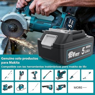 MoeuGreenBattX Batería Makita 18V 5000mAh BL1850B