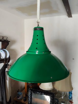 Lampada a sospensione industriale vintage anni 70