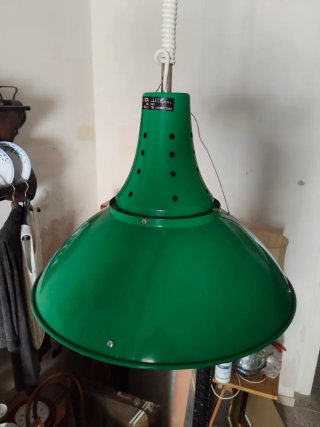 Lampada a sospensione industriale vintage anni 70
