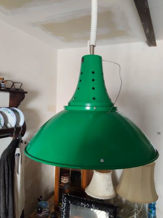 Lampada a sospensione industriale vintage anni 70