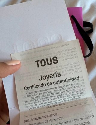 Collar Tous Oso Plata Rosa Usado 1 Vez
