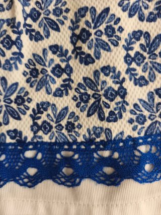 Vestido bebé azul y blanco
