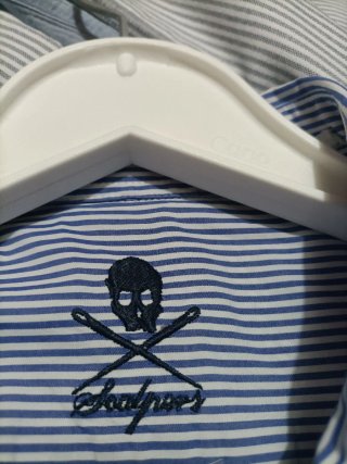 Camisa Scalpers Rayas Azul Talla L