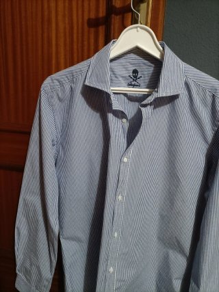 Camisa Scalpers Rayas Azul Talla L