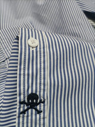 Camisa Scalpers Rayas Azul Talla L