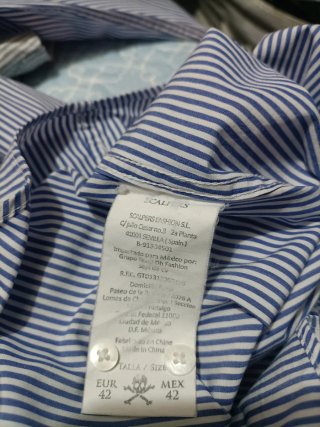 Camisa Scalpers Rayas Azul Talla L