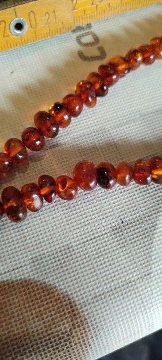 Collana Ambra Naturale Argento