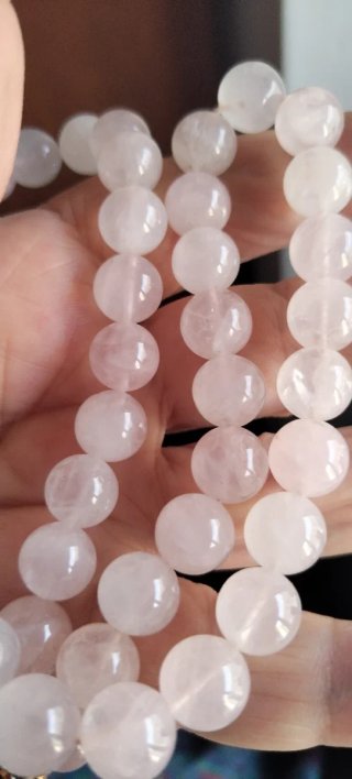 Collana vintage agata rosa perle