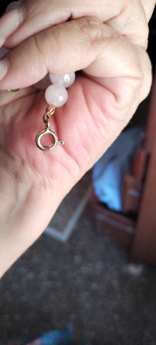 Collana vintage agata rosa perle
