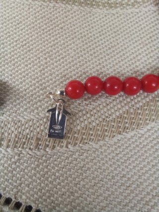 Collana di bambù rossa