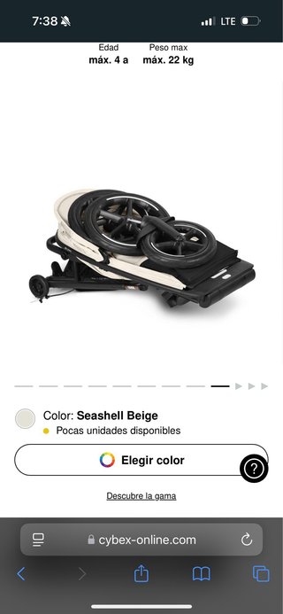Cochecito Bebé Cybex Seashell Beige