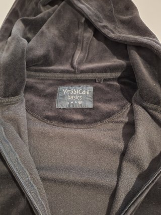 Chaqueta chándal terciopelo negro  XL mujer