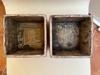 Lote 2 Maceteros Cuadrados Cerámica