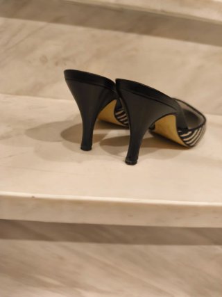 Zapatos de tacón a rayas talla 35