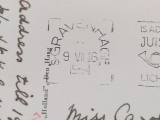 Postal Holanda La Haya Hofvijver 1954
