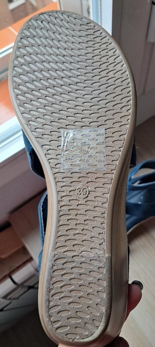 Sandalias Cuña Azul Marino T39 - ¡Nuevas!