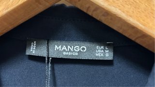 Blusón largo Mango satinado Talla L
