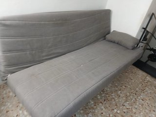 Sofá Cama Gris Tela