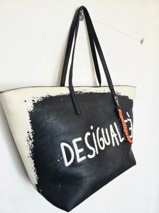 Borsa tote Desigual nera e bianca
