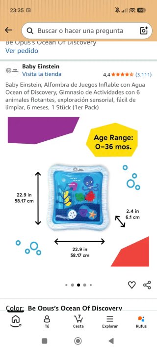 Alfombra de agua para bebés Baby Einstein