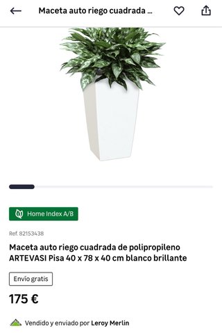 Maceta auto riego blanca