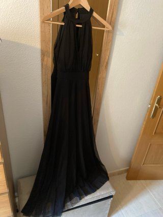 Vestido largo rojo de tul