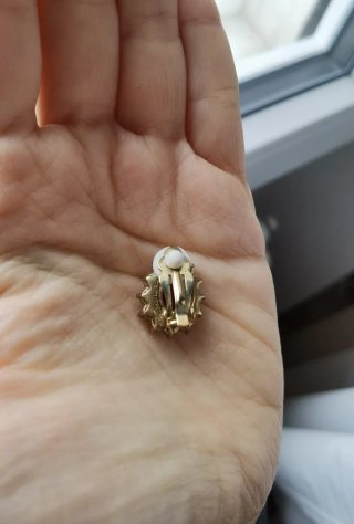 Orecchini con pietra rossa