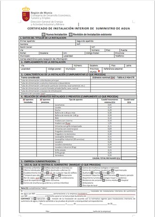 boletin electrico y de agua certificado EE