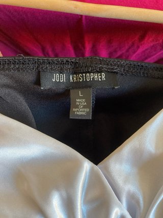 Vestido de gala americano blanco y negro
